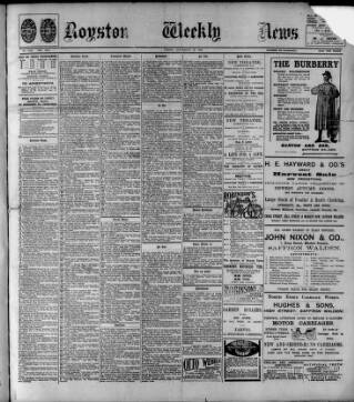 cover page of Royston Weekly News published on September 30, 1910