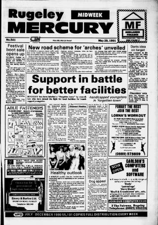 cover page of Rugeley Mercury published on May 29, 1991