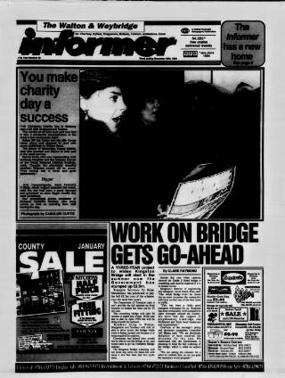 cover page of Walton & Weybridge Informer published on December 30, 1994