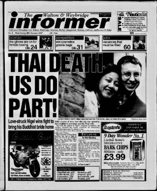 cover page of Walton & Weybridge Informer published on February 28, 1997