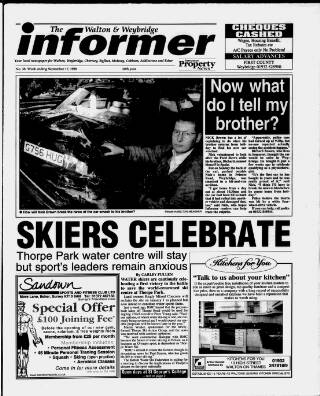 cover page of Walton & Weybridge Informer published on September 18, 1998