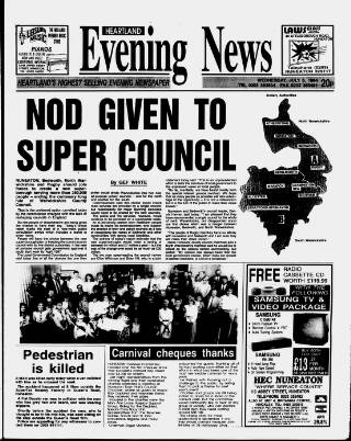 cover page of Heartland Evening News published on July 6, 1994