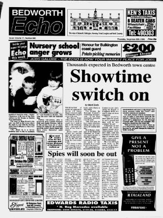 cover page of Bedworth Echo published on November 30, 1995
