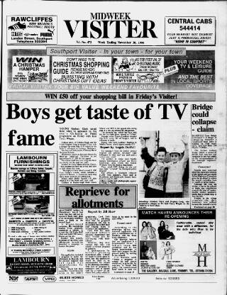 cover page of Midweek Visiter (Southport) published on November 30, 1990