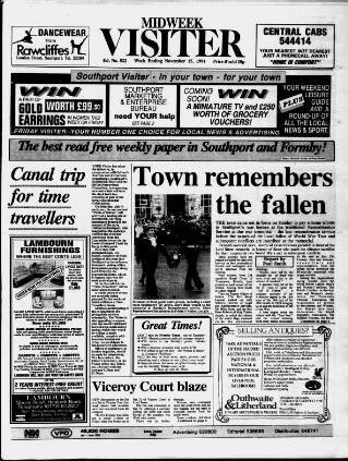 cover page of Midweek Visiter (Southport) published on November 15, 1991