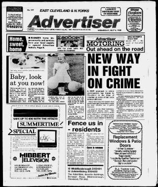 cover page of East Cleveland Herald & Post published on July 6, 1988