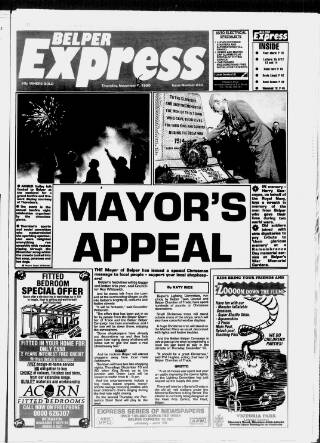 cover page of Belper Express published on November 15, 1990