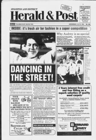cover page of Stockton & Billingham Herald & Post published on July 6, 1994