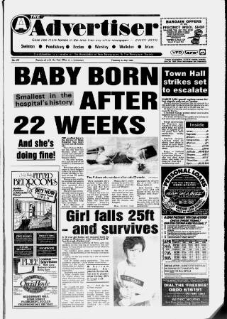cover page of Salford Advertiser published on July 6, 1989