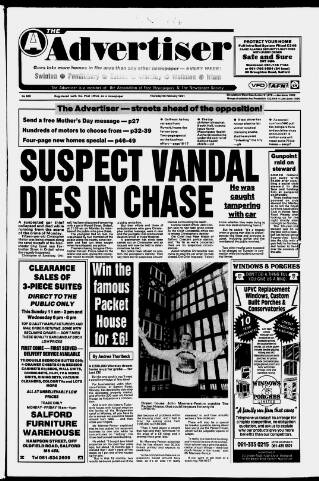 cover page of Salford Advertiser published on February 28, 1991