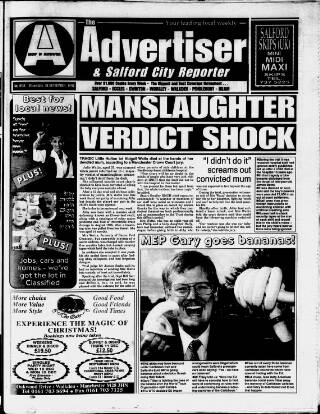 cover page of Salford Advertiser published on September 18, 1997