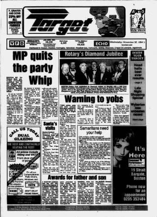 cover page of Boston Target published on November 30, 1994