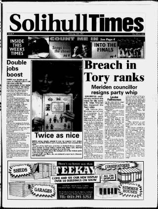 cover page of Solihull Times published on February 28, 1997