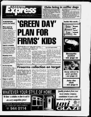 cover page of Ilkeston Express published on September 18, 1997