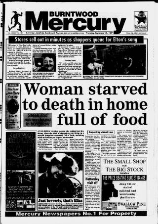 cover page of Burntwood Mercury published on September 18, 1997