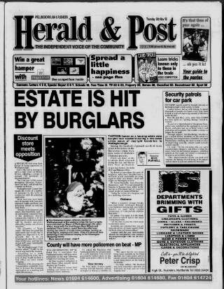 cover page of Wellingborough & Rushden Herald & Post published on November 30, 1995