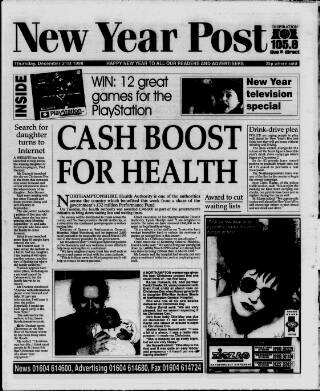 cover page of Wellingborough & Rushden Herald & Post published on December 30, 1998