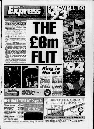 cover page of Ripley Express published on December 30, 1993