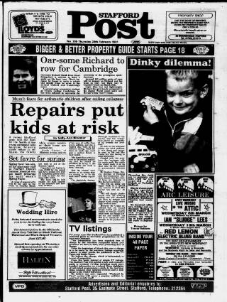 cover page of Stafford Post published on February 28, 1991