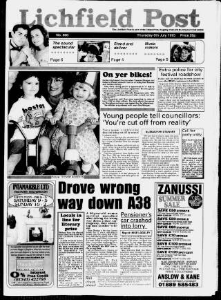 cover page of Lichfield Post published on July 6, 1995