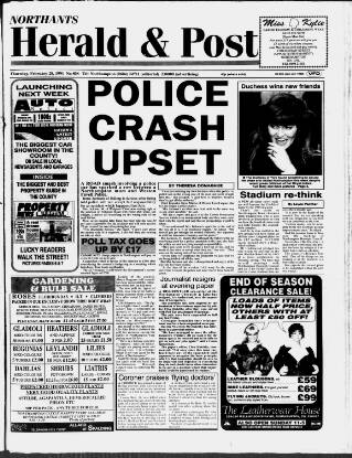 cover page of Northampton Herald & Post published on February 28, 1991