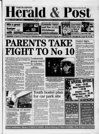 cover page of Northampton Herald & Post published on November 30, 1995