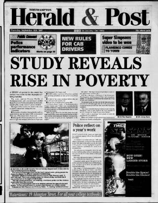 cover page of Northampton Herald & Post published on September 18, 1997