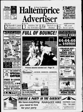 cover page of Haltemprice & East Yorkshire Advertiser published on July 6, 1995
