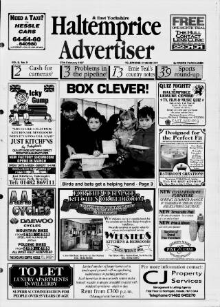 cover page of Haltemprice & East Yorkshire Advertiser published on February 27, 1997