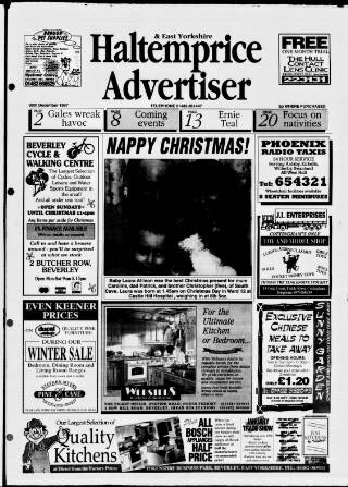 cover page of Haltemprice & East Yorkshire Advertiser published on December 30, 1997