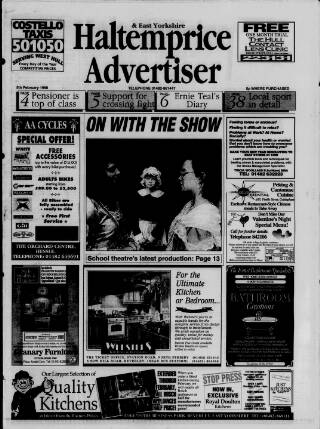 cover page of Haltemprice & East Yorkshire Advertiser published on February 5, 1998