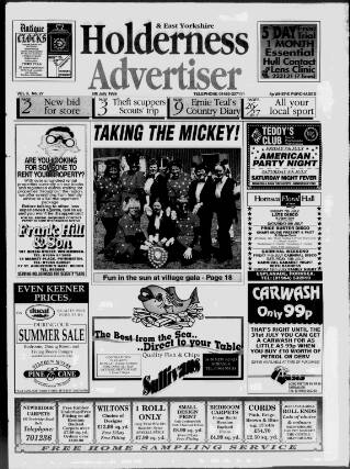 cover page of Holderness Advertiser published on July 6, 1995