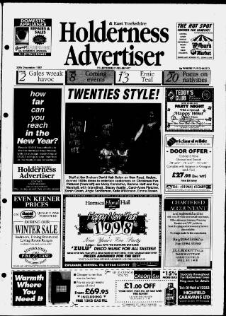 cover page of Holderness Advertiser published on December 30, 1997