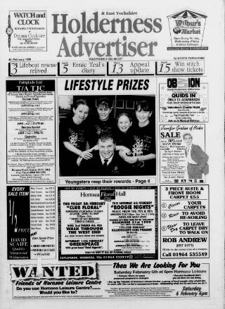 cover page of Holderness Advertiser published on February 4, 1999
