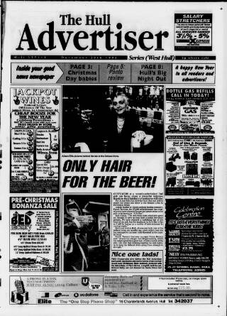 cover page of West Hull Advertiser published on December 30, 1998