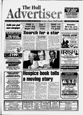 cover page of East Hull Advertiser published on September 18, 1996
