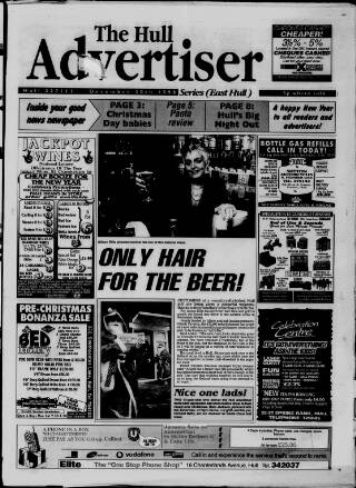 cover page of East Hull Advertiser published on December 30, 1998