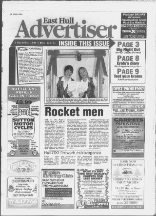 cover page of East Hull Advertiser published on November 3, 1999