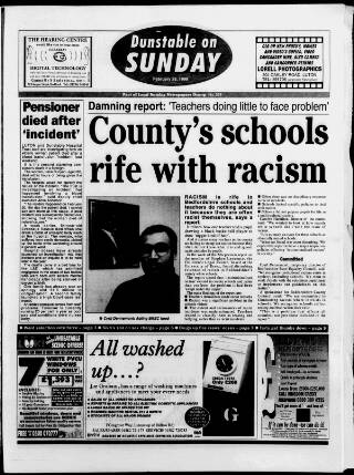 cover page of Dunstable on Sunday published on February 28, 1999