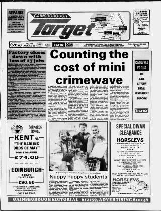 cover page of Gainsborough Target published on February 28, 1992