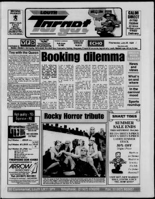 cover page of Louth Target published on July 28, 1999