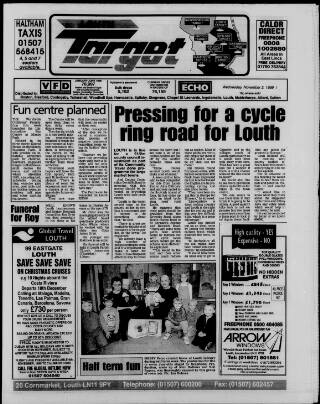 cover page of Louth Target published on November 3, 1999