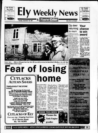 cover page of Ely Weekly News published on September 18, 1997