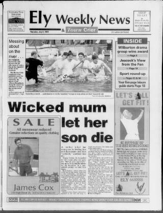 cover page of Ely Weekly News published on July 8, 1999
