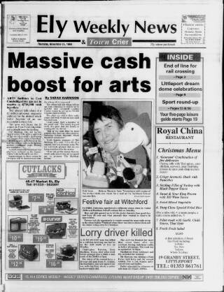 cover page of Ely Weekly News published on November 25, 1999