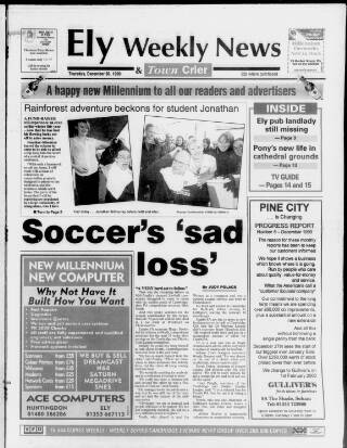 cover page of Ely Weekly News published on December 30, 1999