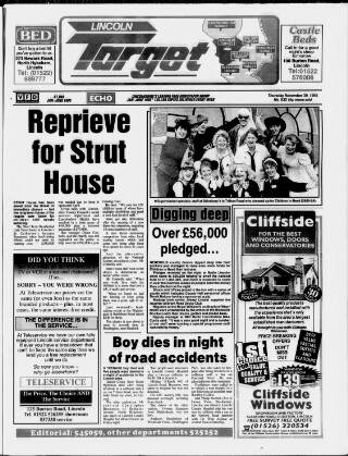 cover page of Lincoln Target published on November 30, 1995