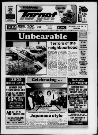 cover page of Sleaford Target published on July 6, 1994