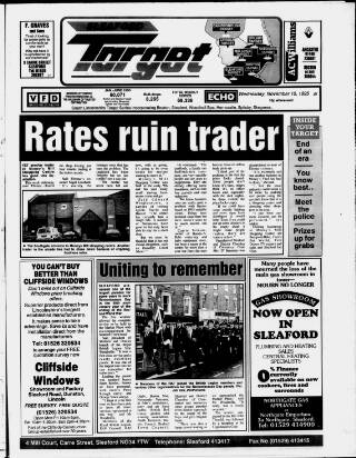 cover page of Sleaford Target published on November 15, 1995