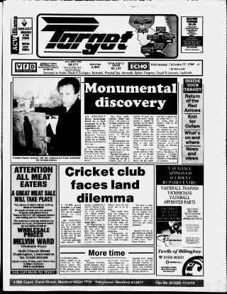 cover page of Sleaford Target published on February 28, 1996